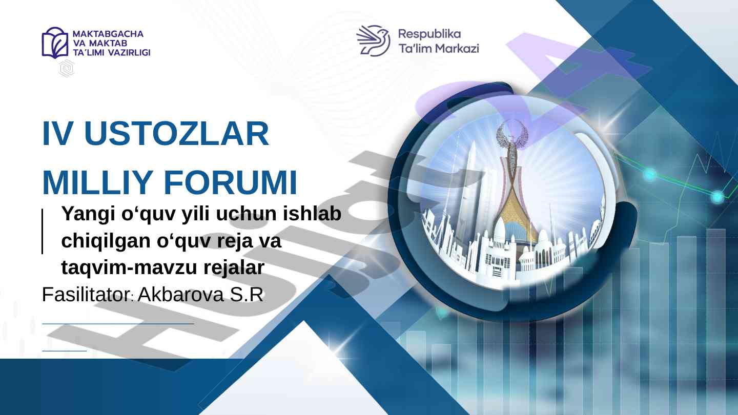Yangi o‘quv yili uchun o‘quv reja va taqvim mavzu rejalar