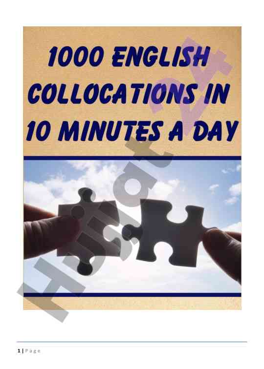 1000+ collocations to enhance your english skills