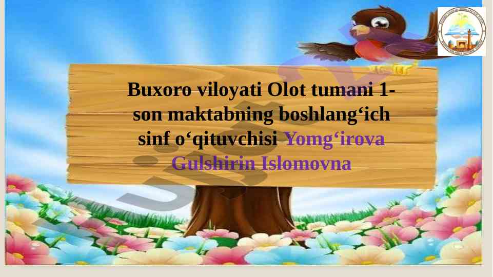 Ona tili 3-sinf mavzu mustahkamlash mashqlari