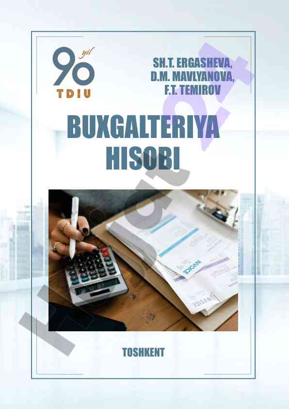 Buxgalteriya hisobi o‘quv qo‘llanma