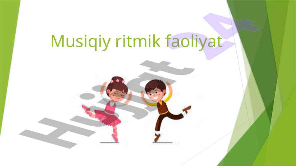Maktabgacha ta'limda musiqiy-ritmik faoliyat