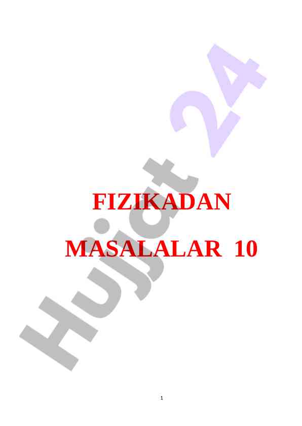 Fizikadan masalalar 10-sinf test savollari to'plami
