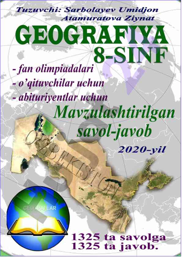 7-sinf geografiya mavzulashgan savol-javob darslik