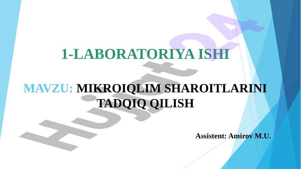 Mikroiqlim sharoitlarini tadqiq qilish usullari