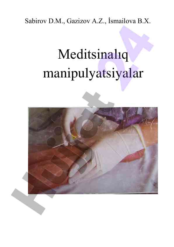 Meditsinalıq manipulyatsiyalar qollanbasi 2009 yili