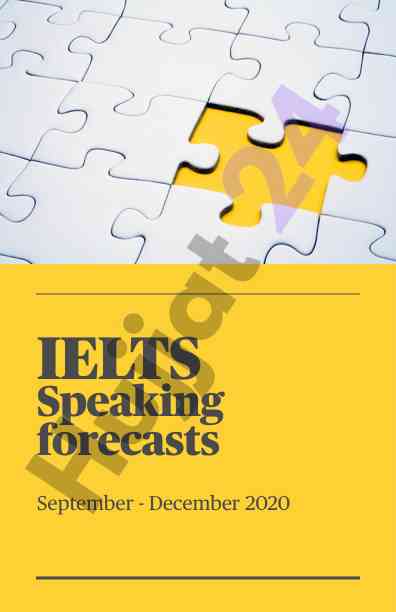 Ielts speaking study planner september to december 2020