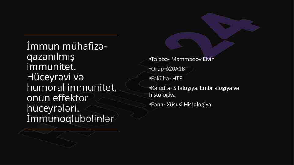İmmun mühafizə və qazanılmış i̇mmunitet i̇nformasiyası