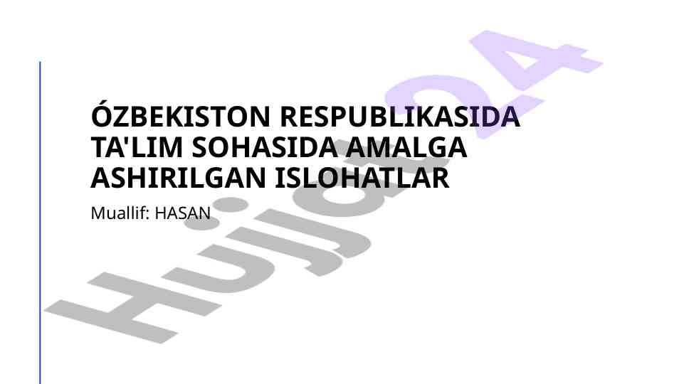 Innovatsiyalar va yangiliklar ta'lim sohasida