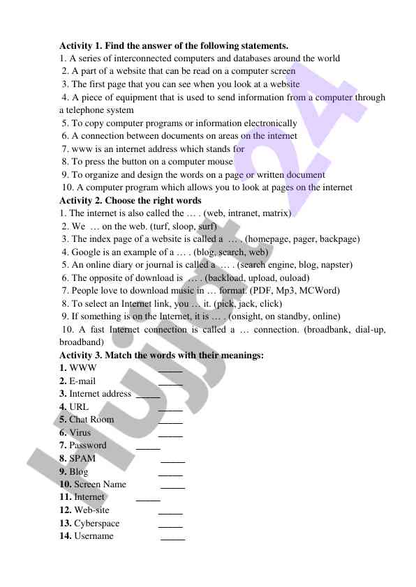 Internet terminology and functions explained
