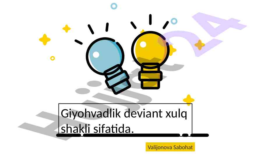Giyohvandlik va taksikomaniya asosiy tushunchalari