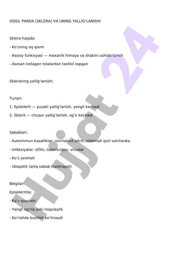 Sklera yallig‘lanishi: turlari va sabablari
