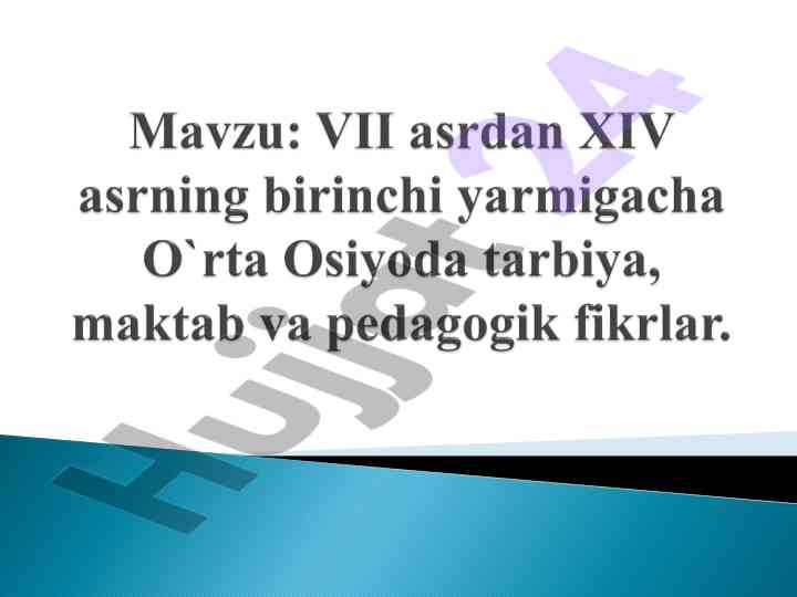 Islom dinining tarqalishi va ta'lim tadbirlari