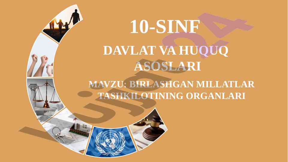 Birlashgan millatlar tashkilotining organlari 10-sinf