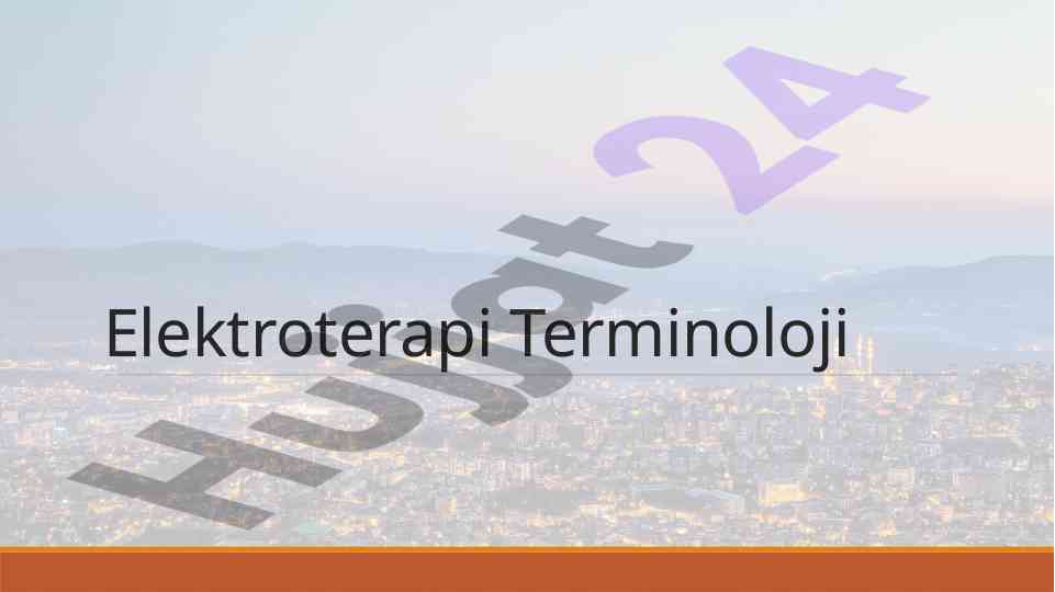 Elektroterapi modaliteleri ve elektrik akımı