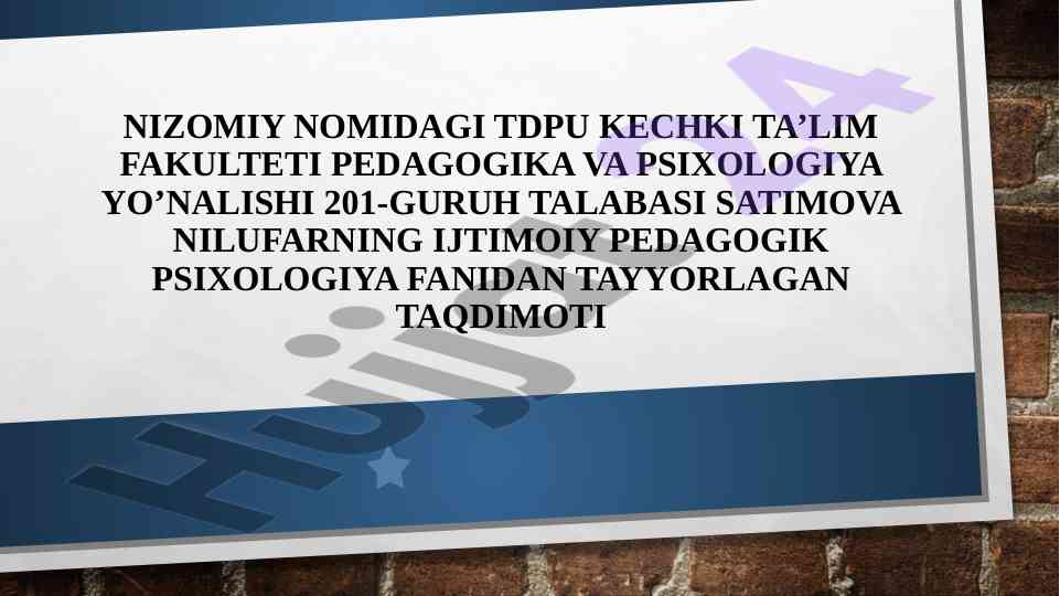 Ijtimoiy pedagogika va pedagogik sotsiologiya mavzusi
