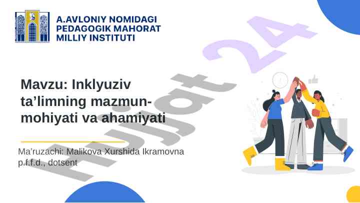Inklyuziv ta’limning mazmuni va ahamiyati