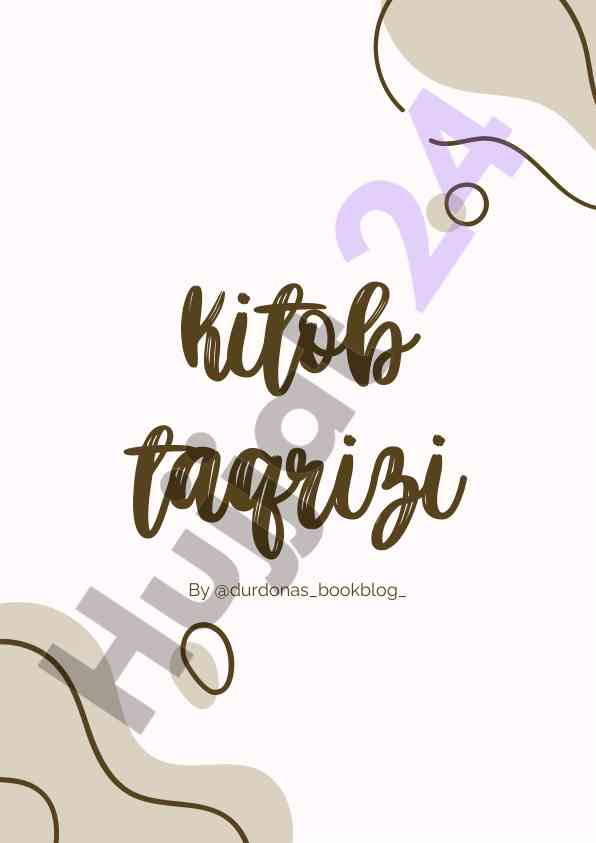 Taqriz: ta'sirli kitob haqida fikrlar