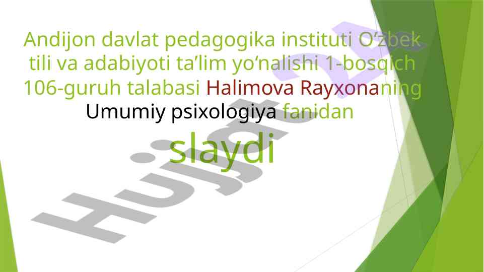Yoshlik davrining psixologik xususiyatlari