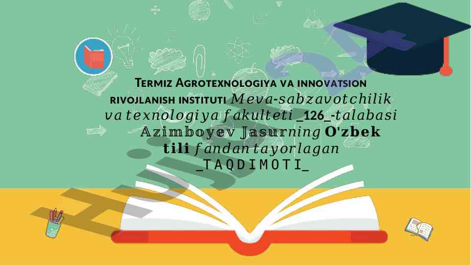 O'zbek tili qoidalari va imlo qoidalari