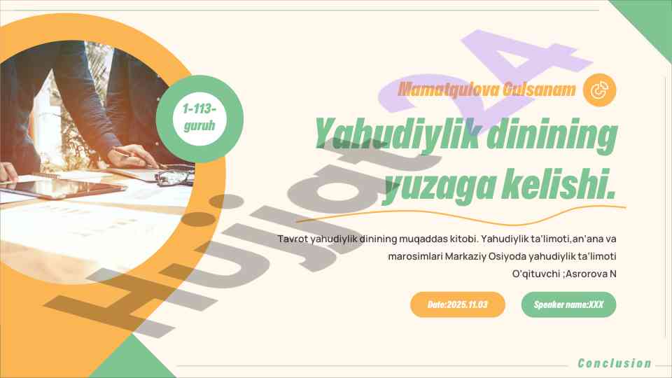 Yahudiylik dini tarixi va ta'limoti