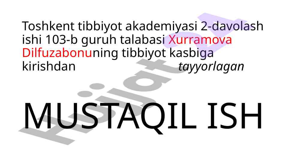 Og’ir bemorlar bilan muloqotning o’ziga xosligi