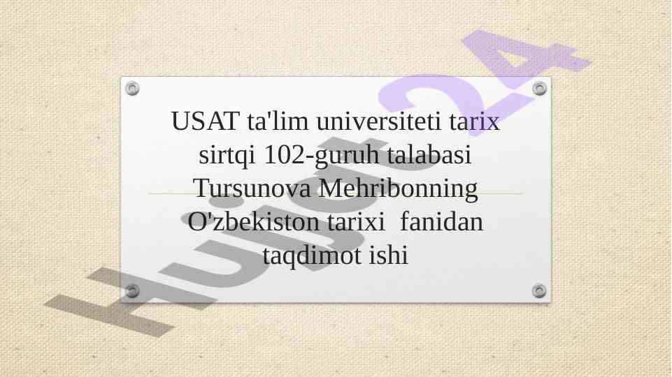 O'zbekiston tarixi darslarini tashkil etish talablari