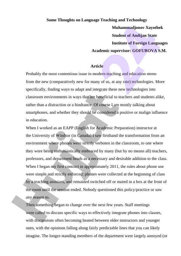 Language teaching and technology integration strategies