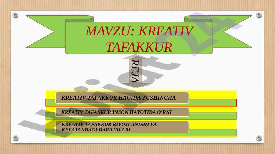 Kreativ tafakkur va uning ahmiyati