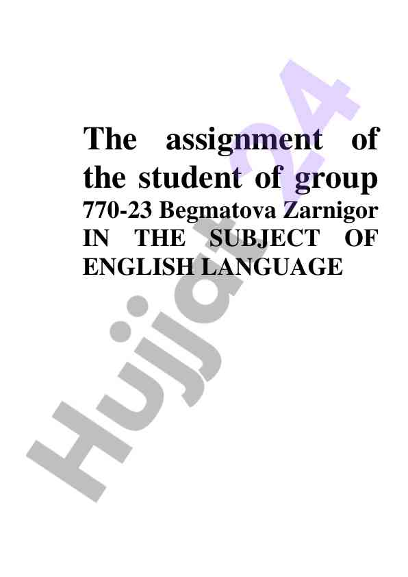 Independent work on it products in english language