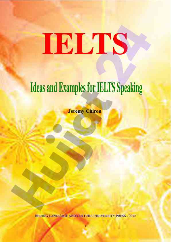 Ideas and examples for ielts speaking preparation