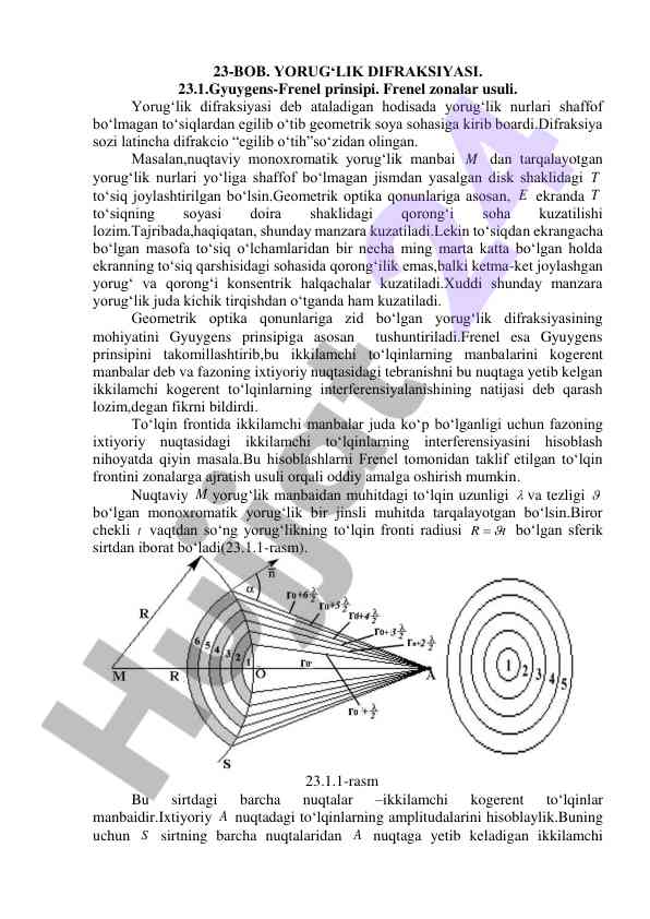 Yorug‘lik difraksiyasi asoslari va tajribalar