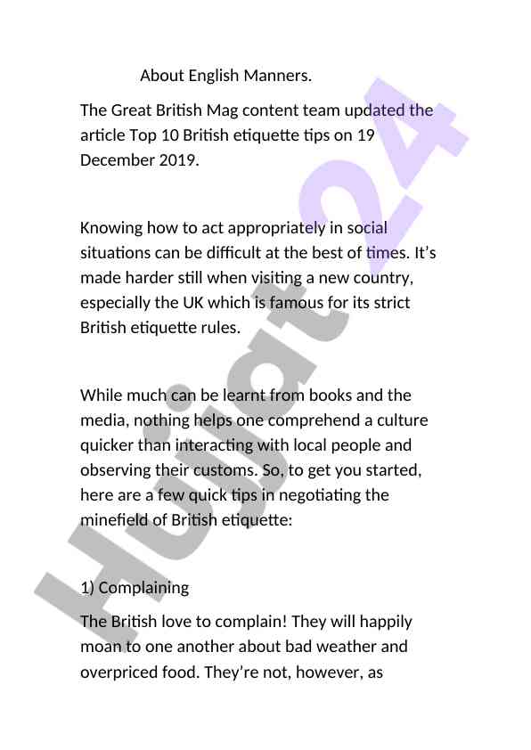 Top british etiquette tips for social situations