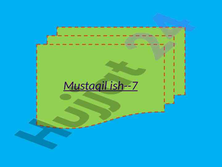 Mustaqil ishlar bo'yicha statistik tahlil va izlanish