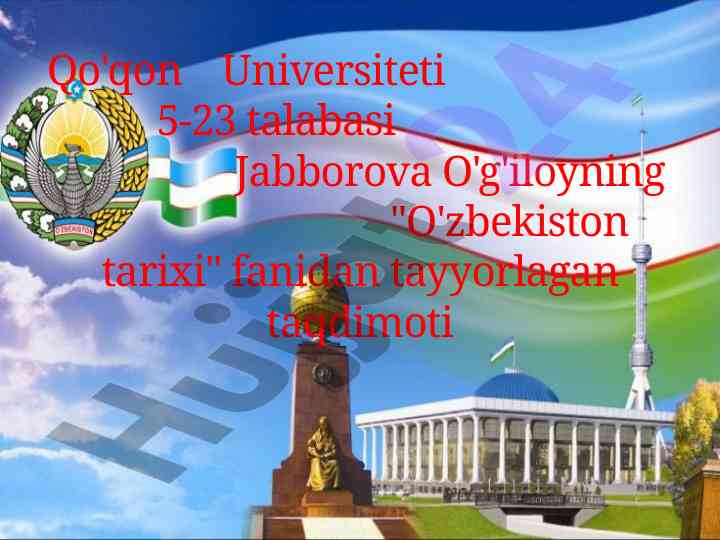O'zbekiston davlat mustaqilligining qo'lga kiritilishi