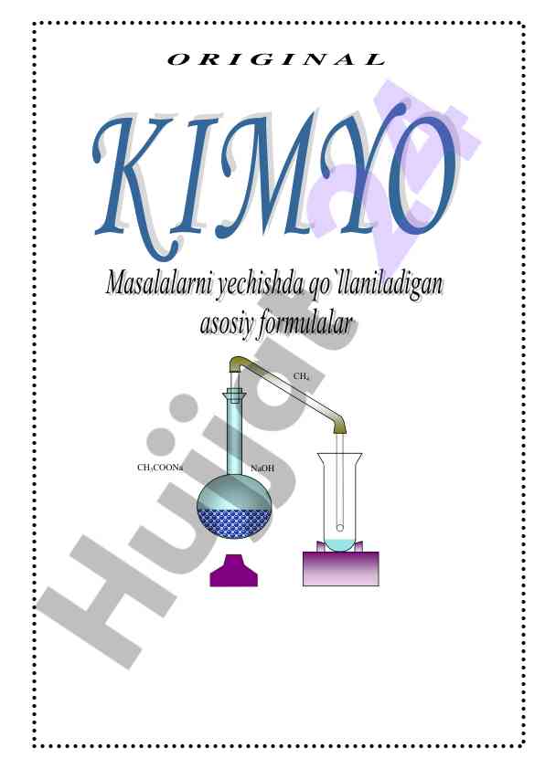 Kimyodagi masalalarni yechish qoidalari