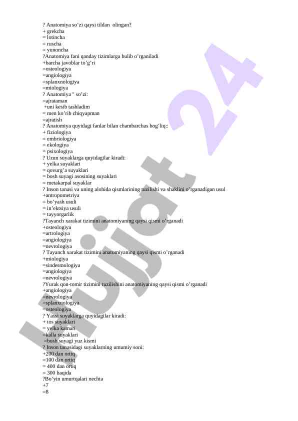 Anatomiya fanining tizimlari va o‘rganilishi