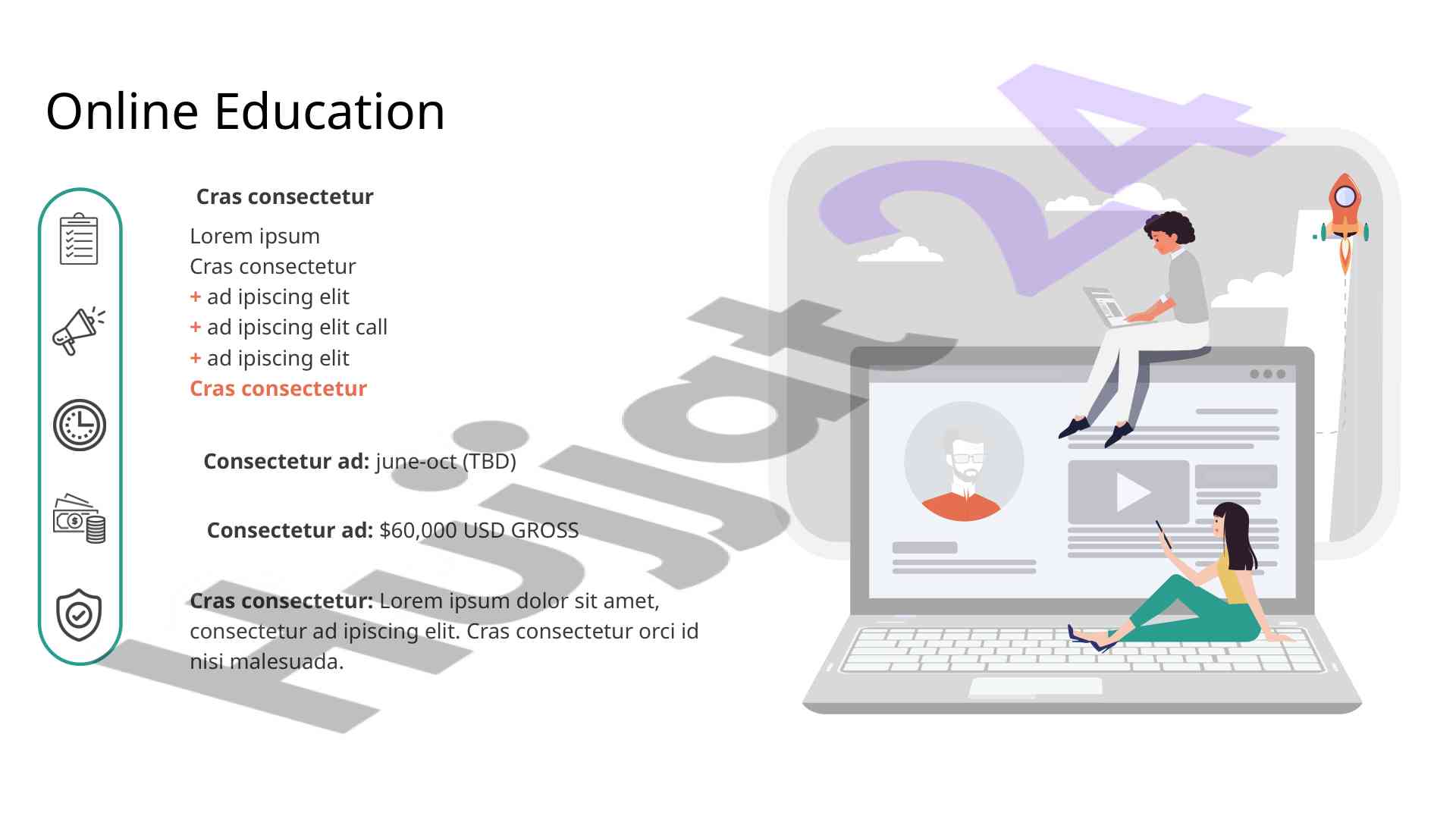 Online education infographic presentation guide