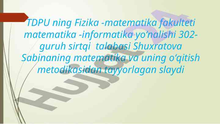 Eng sodda trigonometrik tenglamalar bo‘yicha slayd
