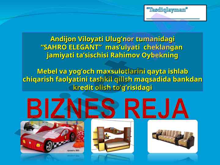 Bank kreditlari tahlili va tadbirkorlik faoliyati