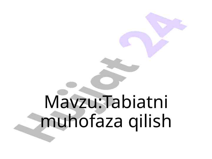 Tabiatni muhofaza qilish va hududlar