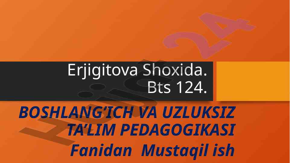 Ta’lim jarayoni yaxlit tizim sifatida tahlili