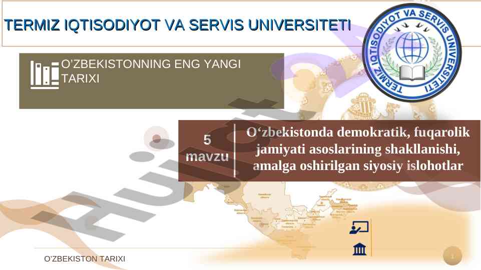 O‘zbekistonda demokratik islohotlar va tizimlar
