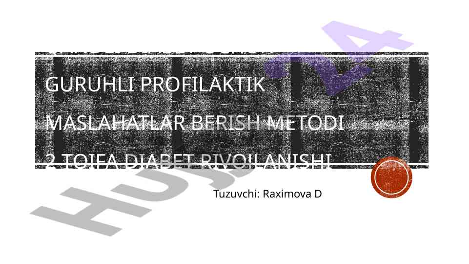 Qandli diabet rivojlanishi uchun xavf omillari
