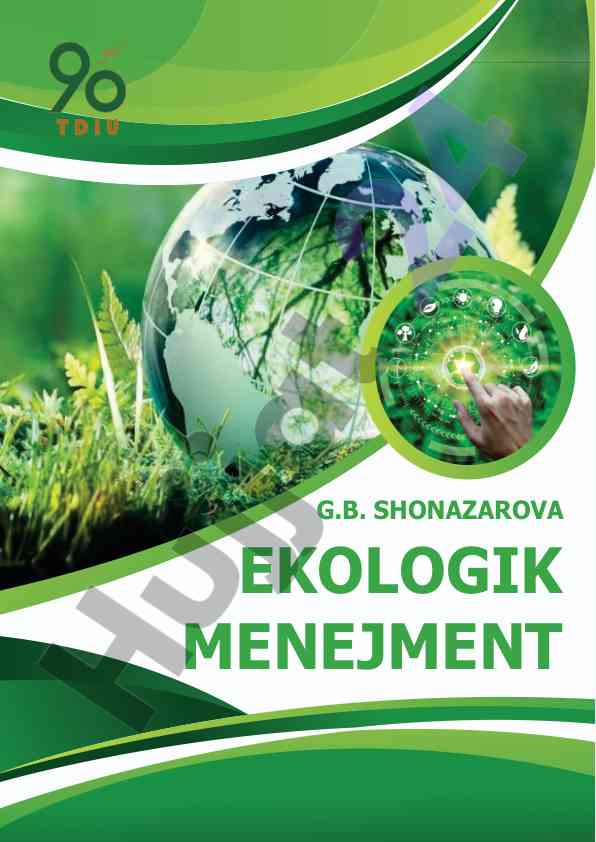 Ekologik manejment darsligi talabalar uchun