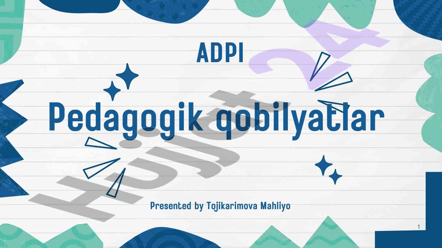 Pedagogik qobilyatlar va ularning turlari