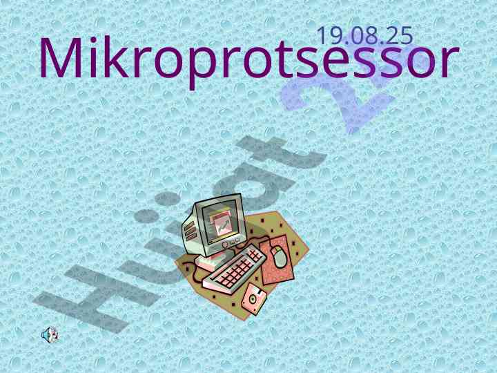 Mikroprotsessor va protsessor texnik parametrlari