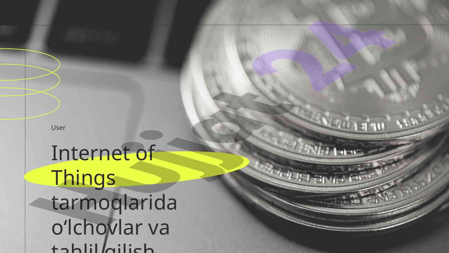 Internet of things tarmoqlarida o'lchovlar va tahlil usullari
