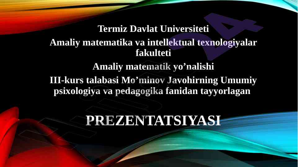 Dasturiy vositalarning didaktik imkoniyatlari