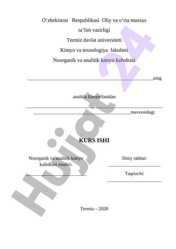 Ekstraksiya Usullari Asosida Kurs Ishlari