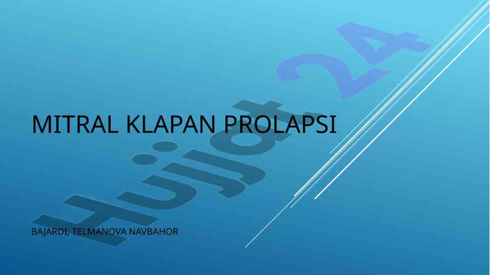 Mitral klapan prolapsi va uning ta'siri